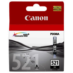 Canon PIXMA CLI-521BK Inkjet Cartridge, Black